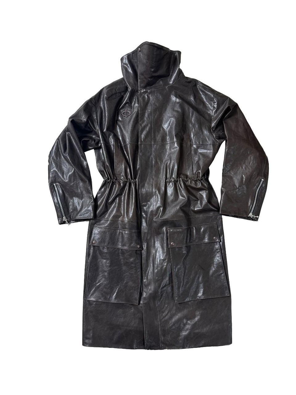 DEFIANT LEATHER COAT BROWN