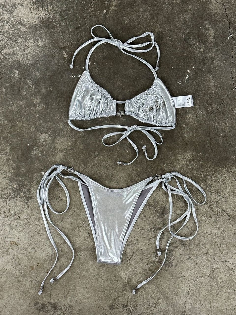 Y2KINI BIKINI SILVER