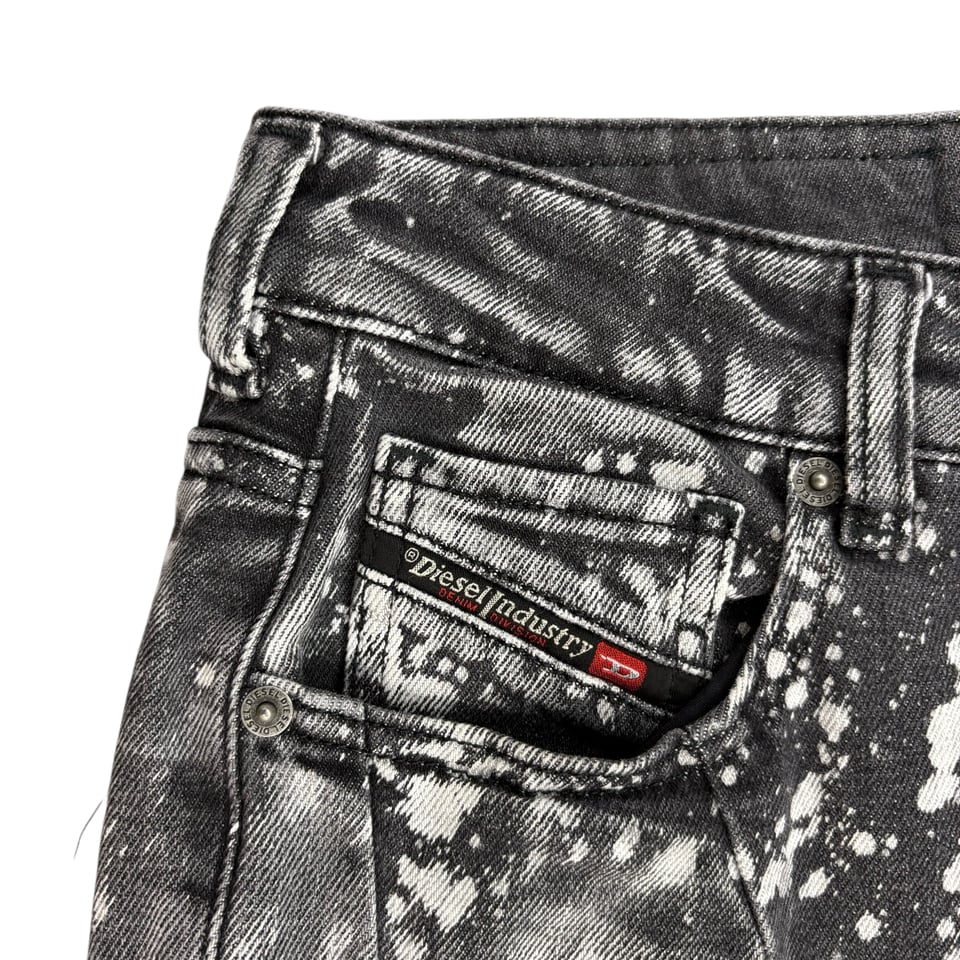 DIESEL Black and White Jeans