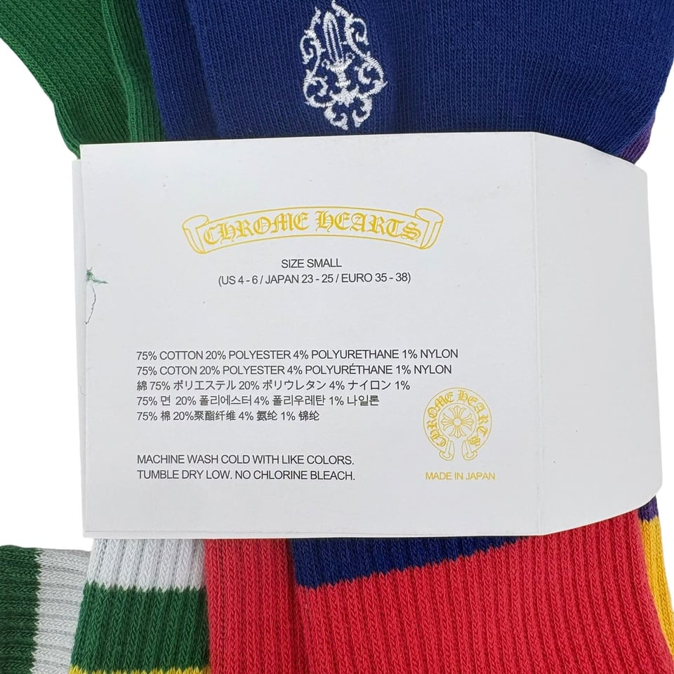 CHROME HEARTS Colorful Striped Socks