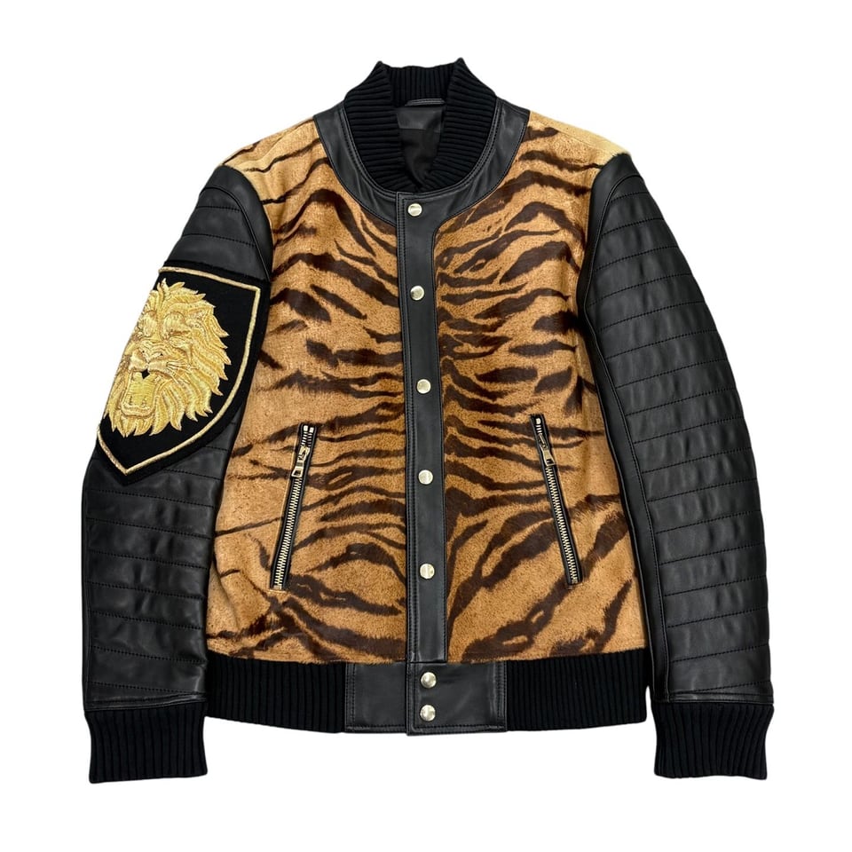 BALMAIN Tiger Pattern Bomber Jacket