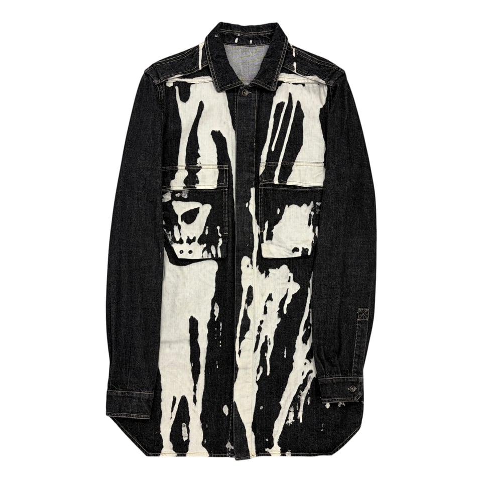 RICK OWENS Abstract Print Denim Jacket