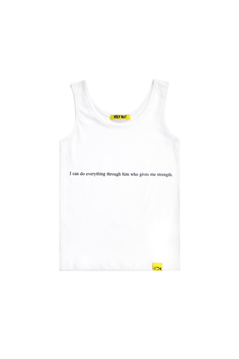 LETTERING SLEEVELESS T-SHIRTS_WHITE