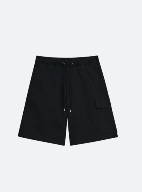 OUT POCKET BANDING BERMUDA [BLACK]