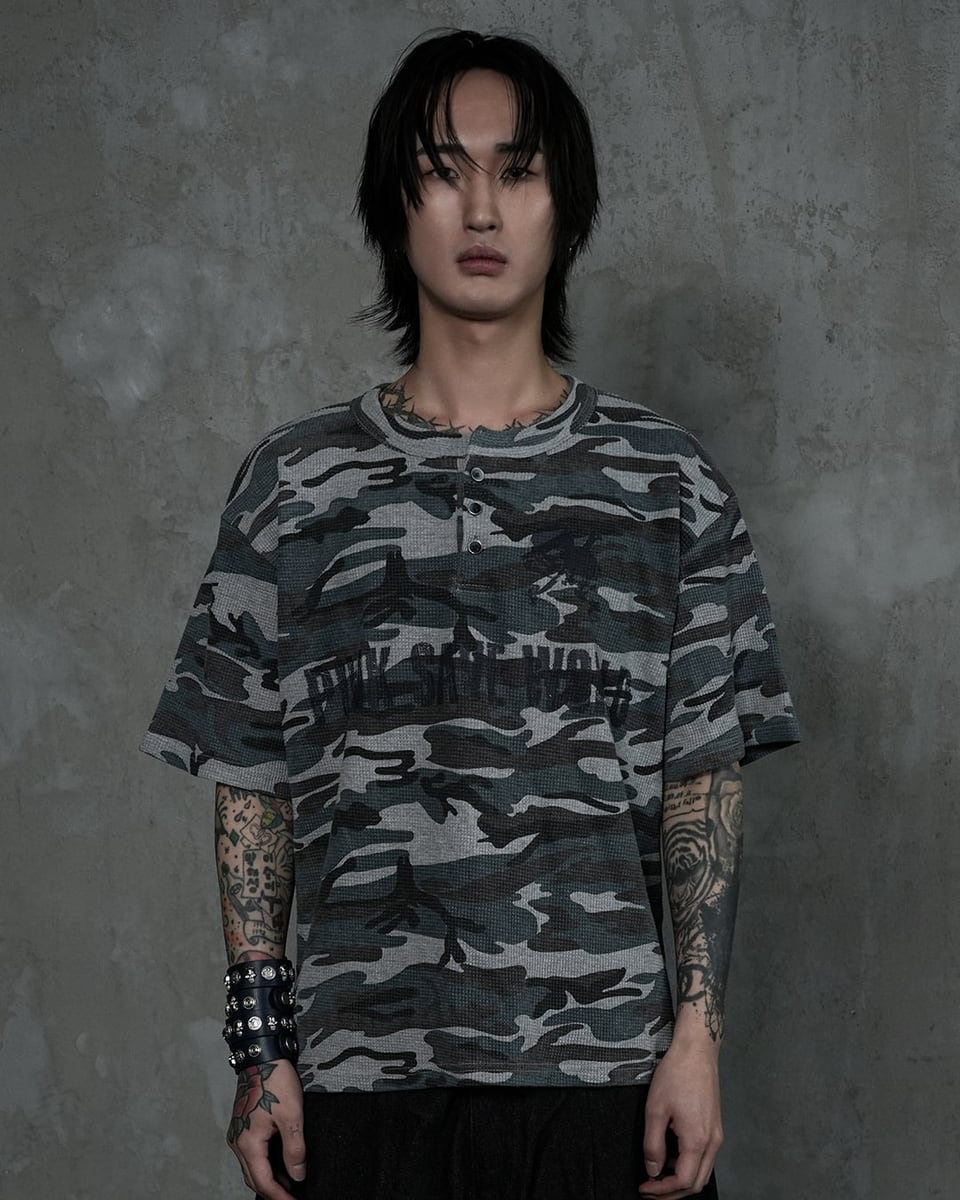 P.S.W CAMO Henleyneck
