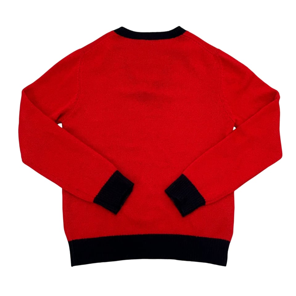 PRADA Red V-Neck Sweater