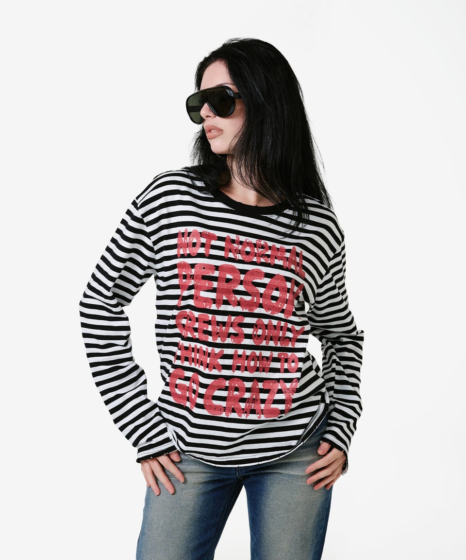 NPC Distressed Stripe Long Sleeve