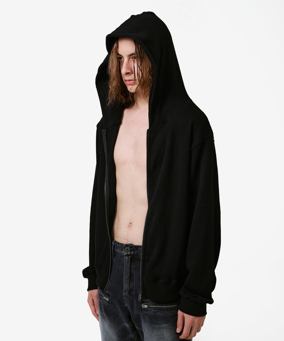 Skull Cross Waffle Hood Zipup