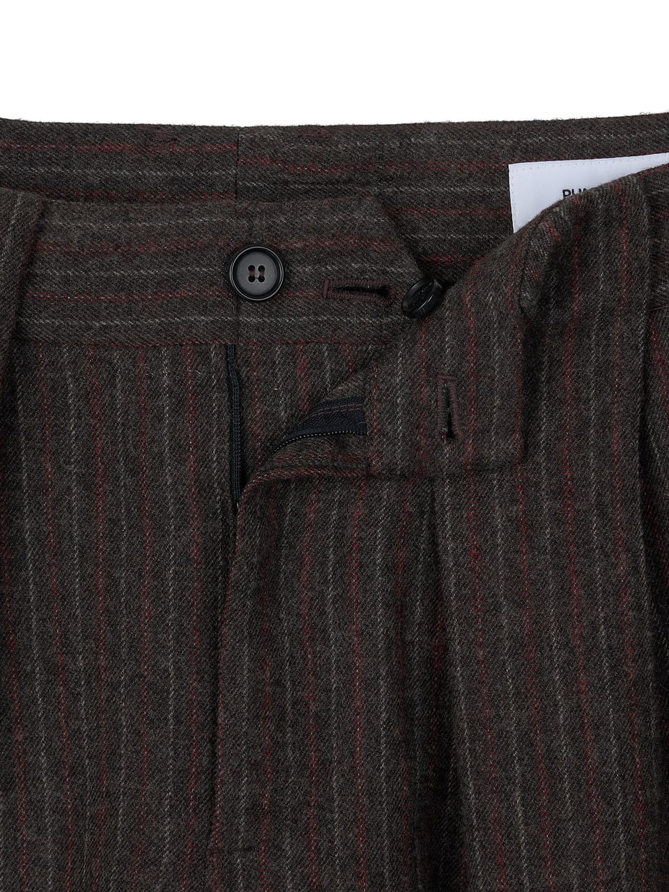 WOOL DOUBLE-TUCK TROUSERS (GRAY)