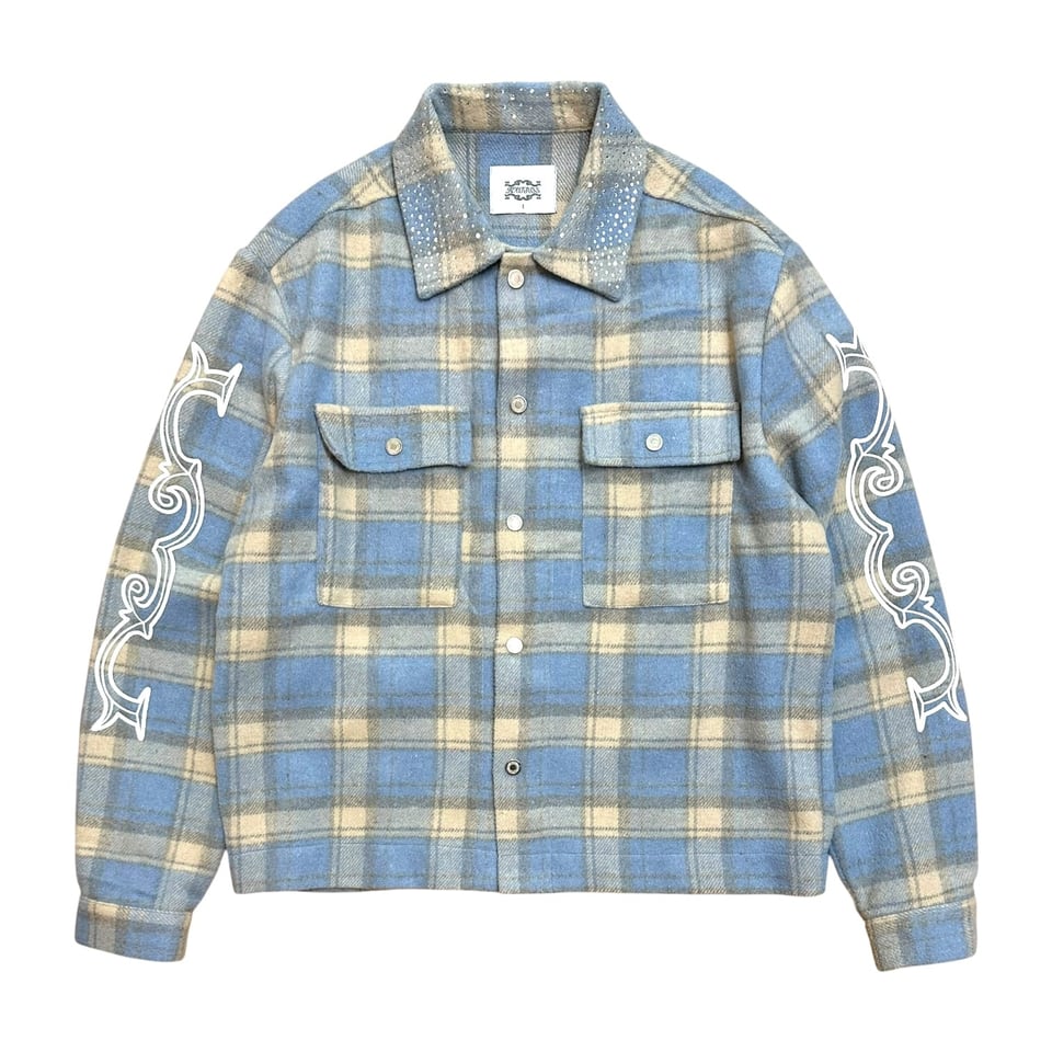 Crystal neck shirt (Sky blue)