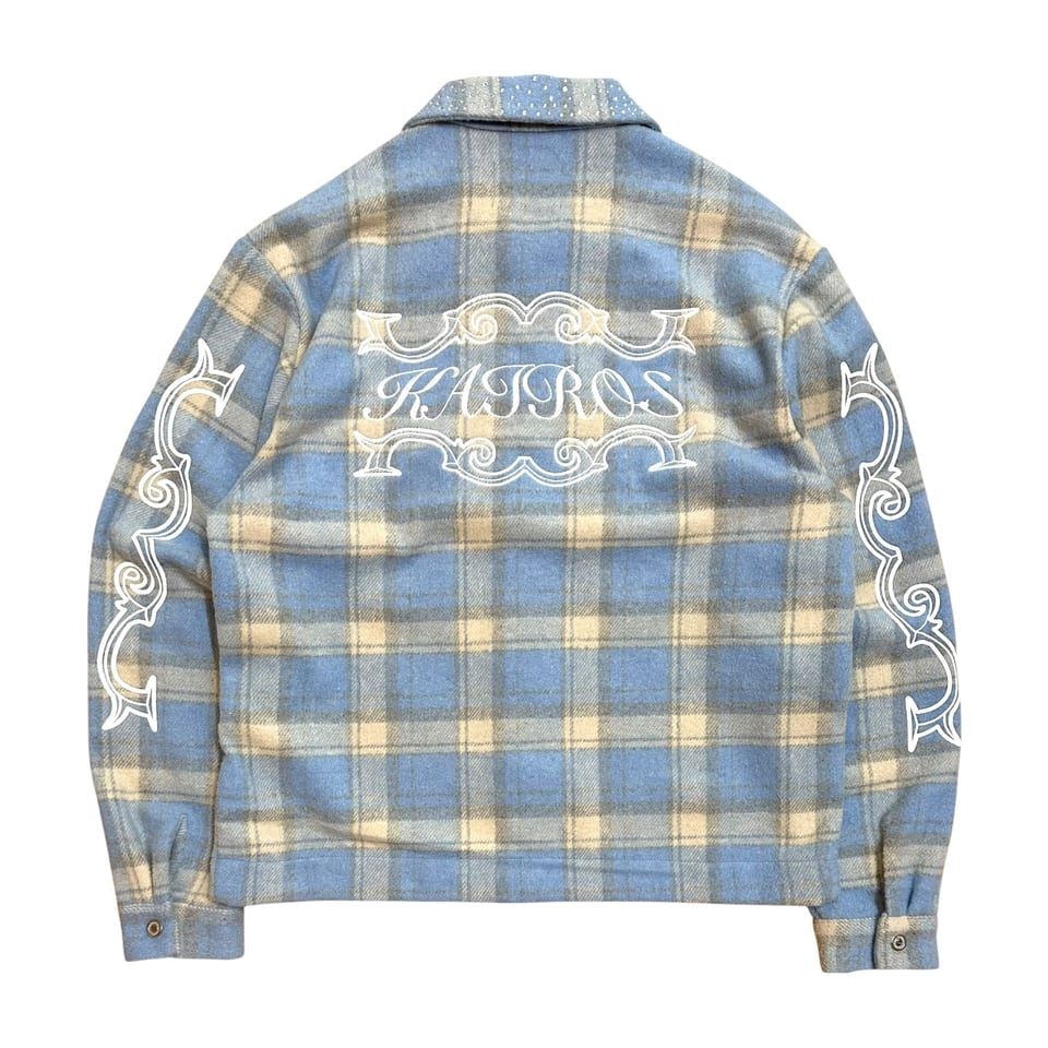 Crystal neck shirt (Sky blue)