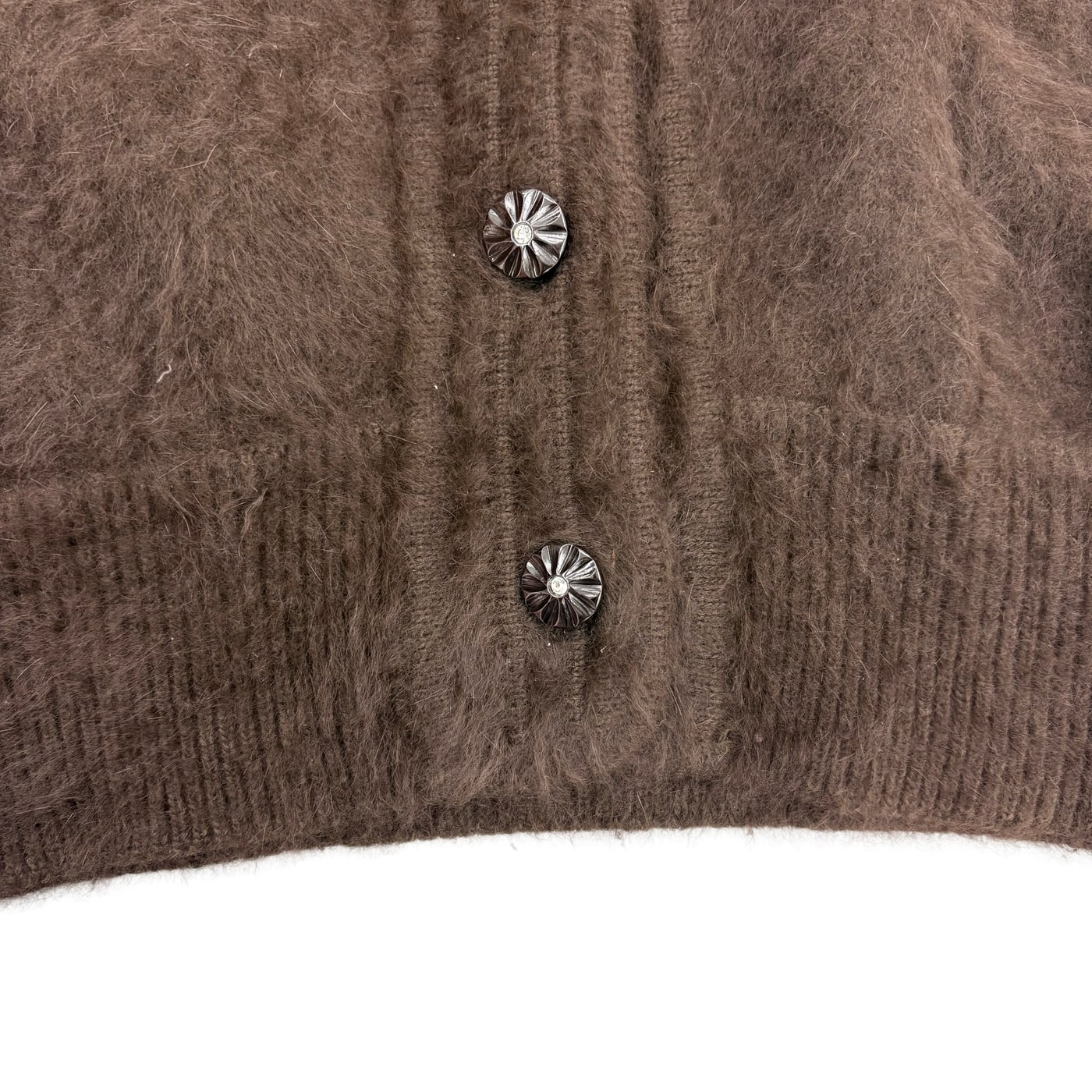 eUNha Brown Angora Fur Cardigan 상세 이미지 3