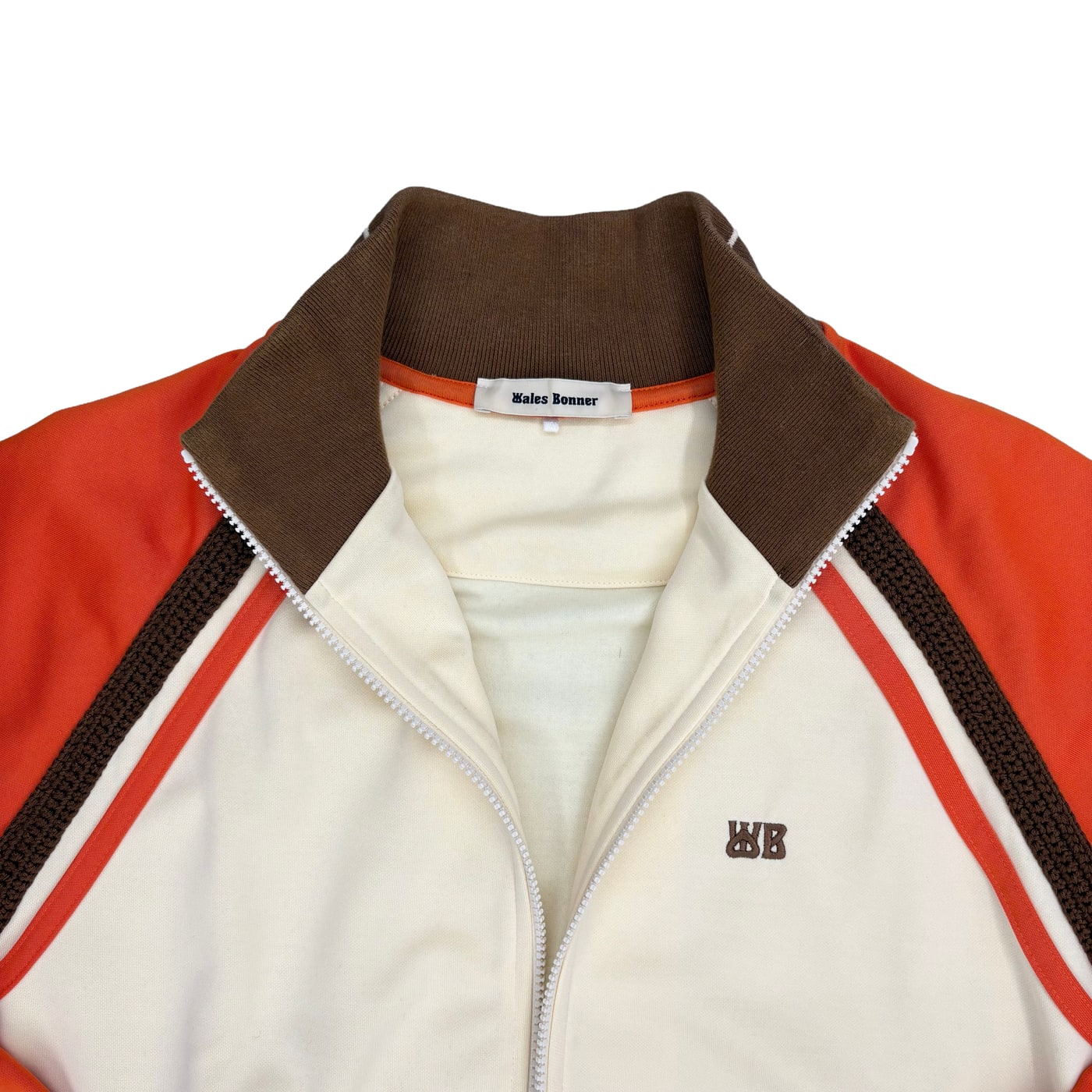 Wales Bonner Percussion Logo Embroidered Recycled Jersey Track Jacket Yellow 상세 이미지 2