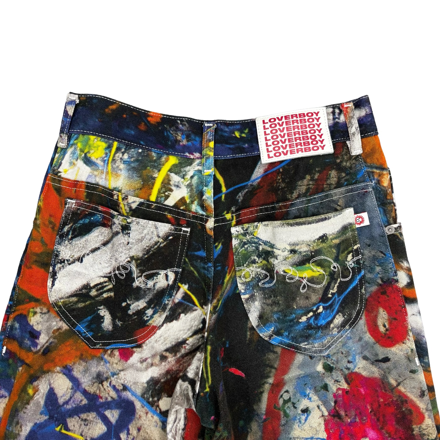 Lover Boy Art Paint Splatter Boyfriend Jeans 상세 이미지 3