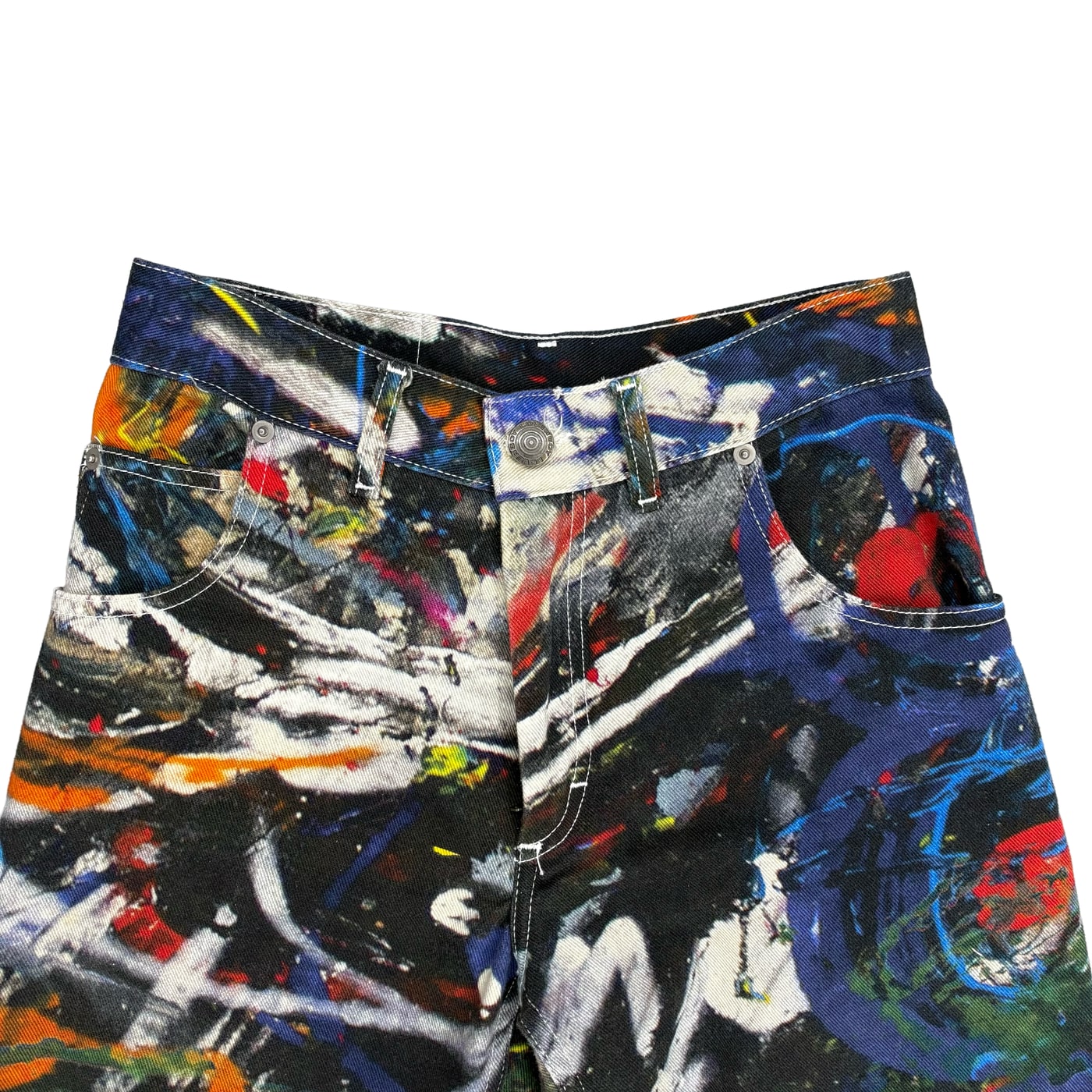 Lover Boy Art Paint Splatter Boyfriend Jeans 상세 이미지 2