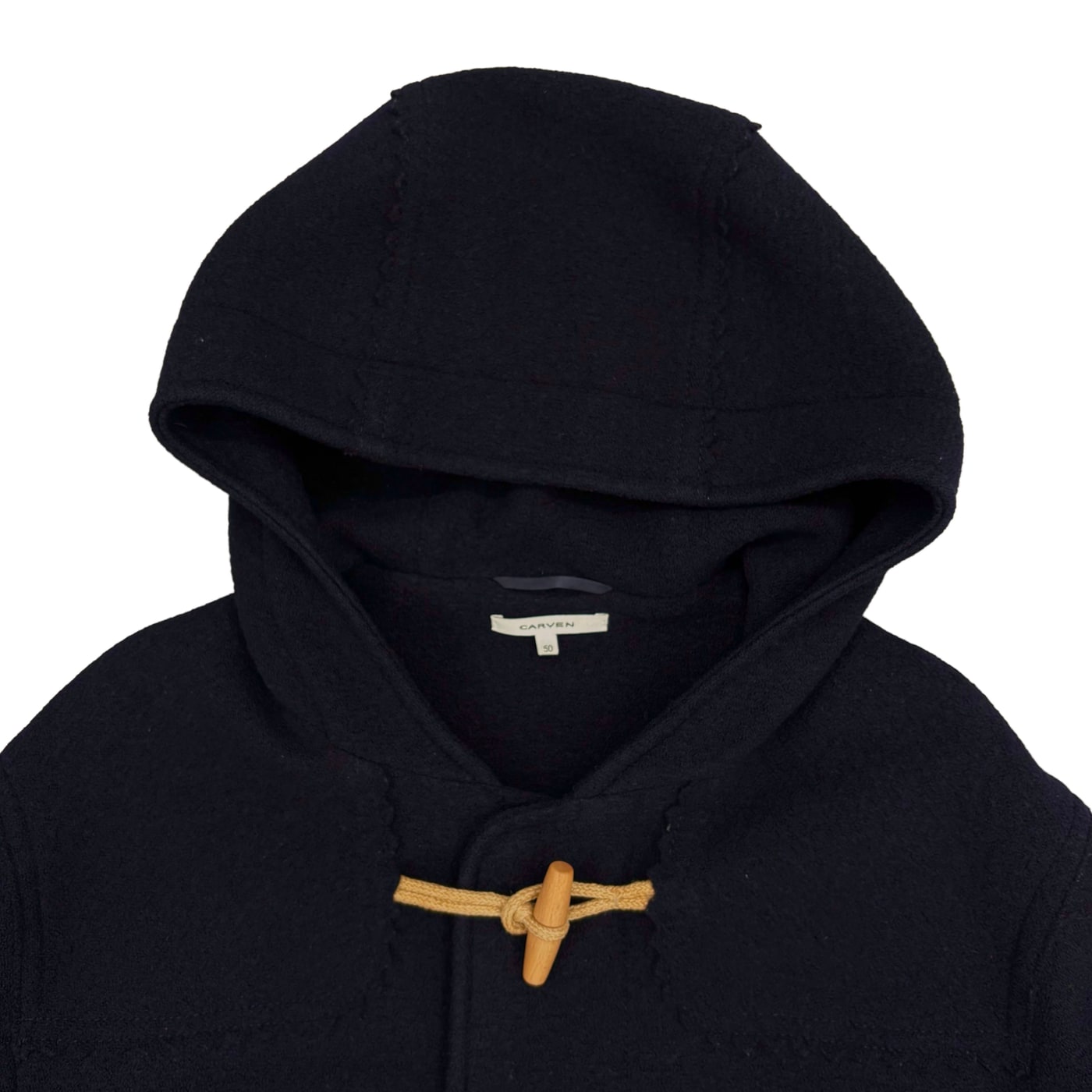 Carven Navy Hooded Duffle Coat 상세 이미지 2