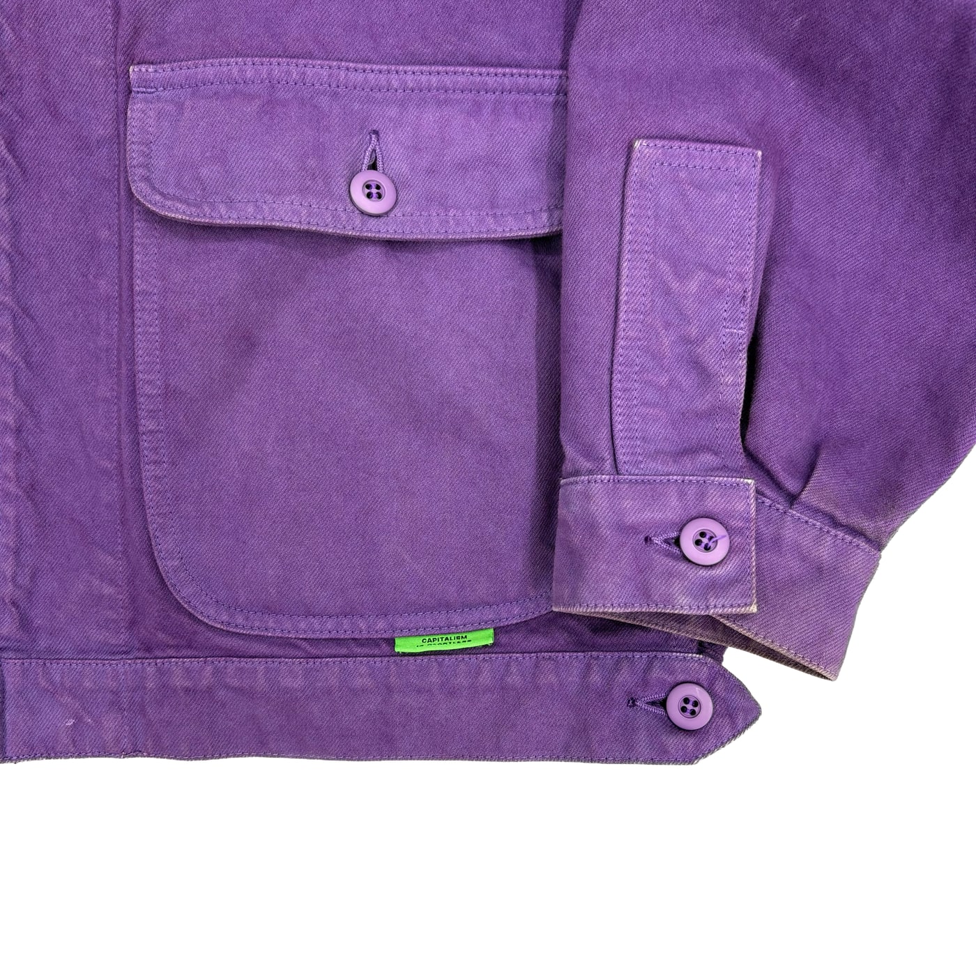 WILLY CHAVARRIA Cropped Denim Trucker Jacket 상세 이미지 3
