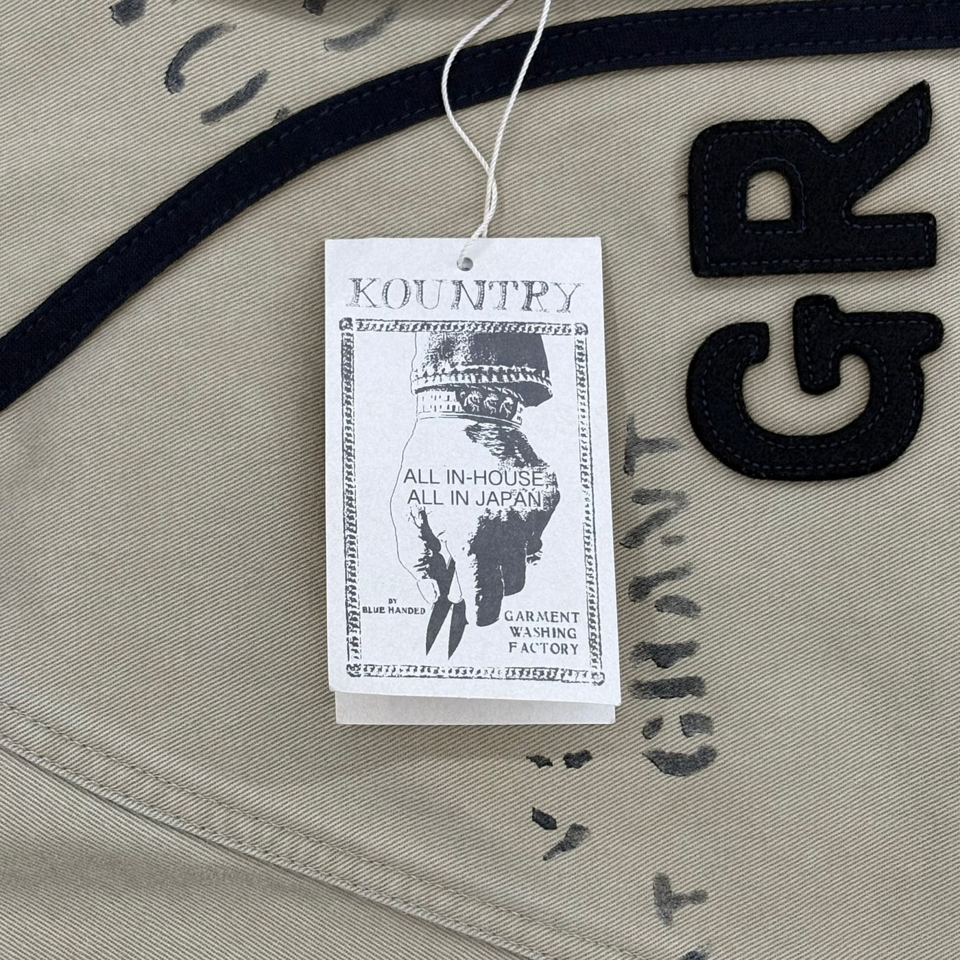 KAPITAL Chino Great Country Damaged Baseball Long Sleeve Shirt Beige 상세 이미지 6