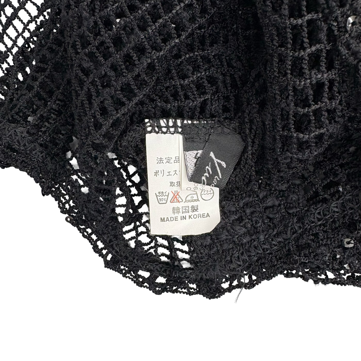 Vintage Black Mesh Sweater 상세 이미지 3