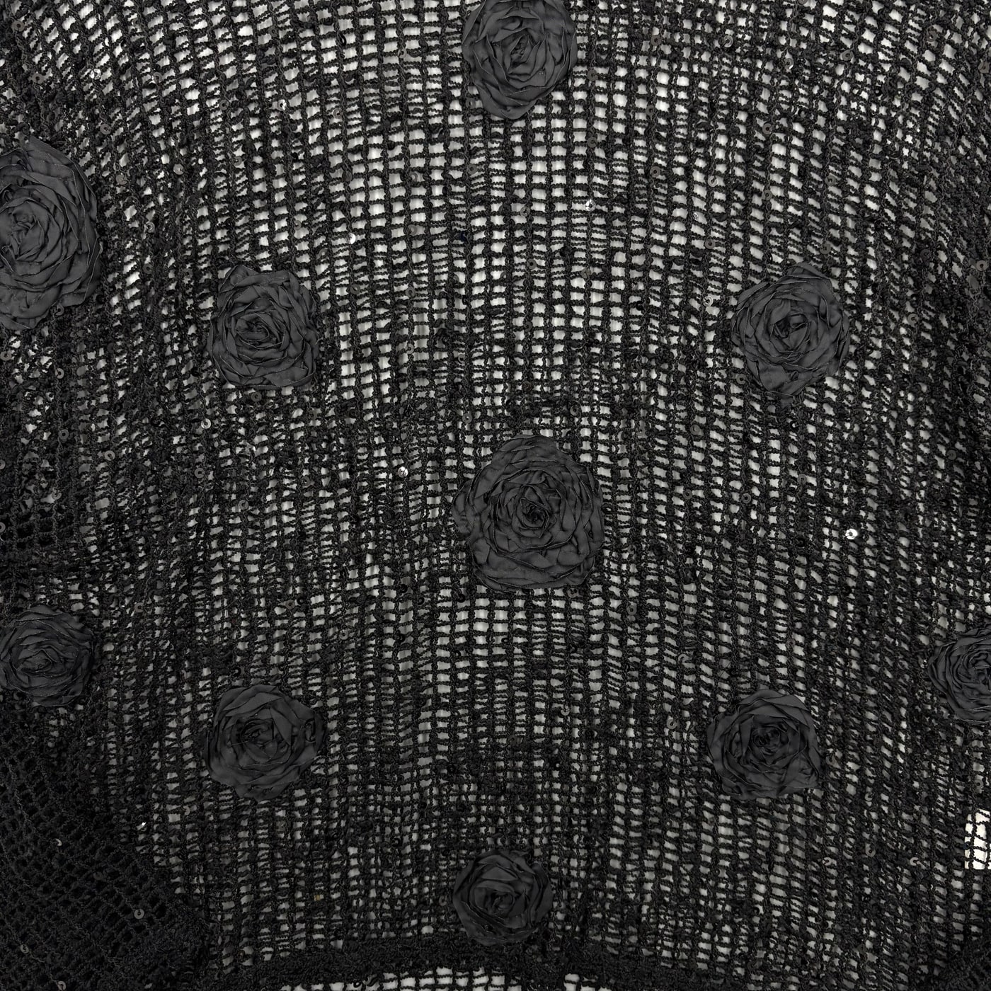 Vintage Black Mesh Sweater 상세 이미지 2