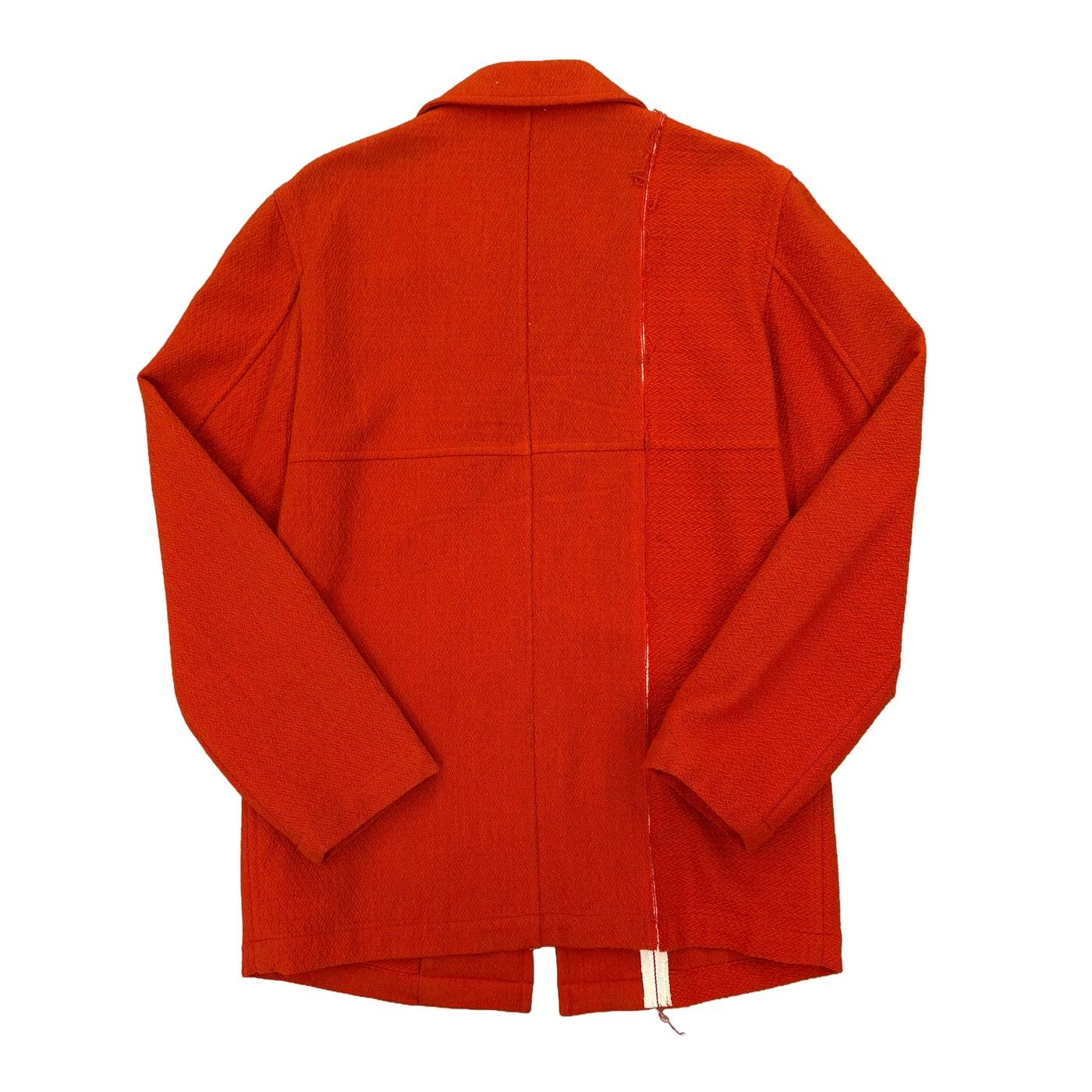 COMME des GARCONS 00AW Reconstructed Zip Wool Jacekt Orange 상세 이미지 1