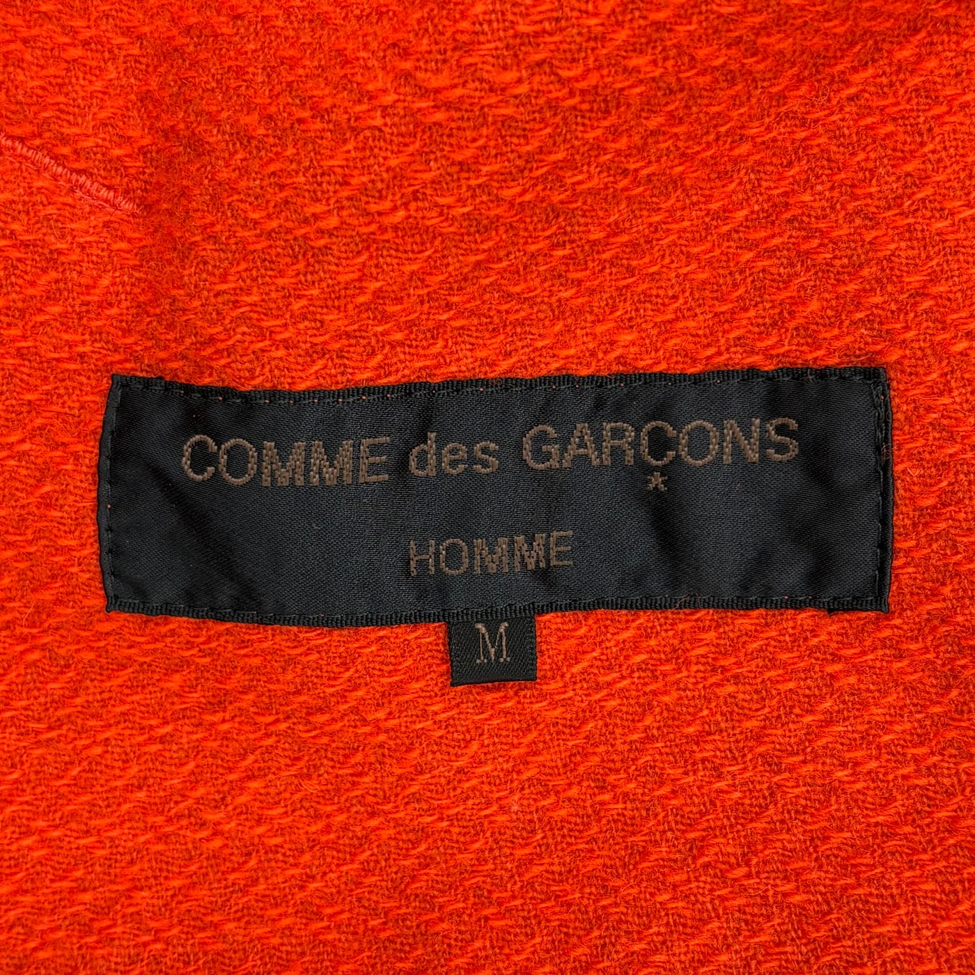 COMME des GARCONS 00AW Reconstructed Zip Wool Jacekt Orange 상세 이미지 3