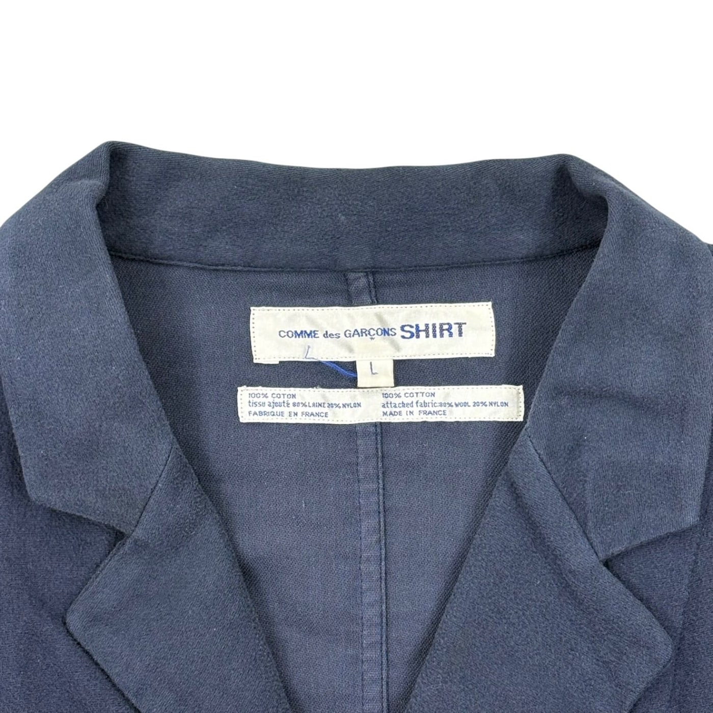 COMME des GARCONS Navy and Gray Jacket 상세 이미지 3
