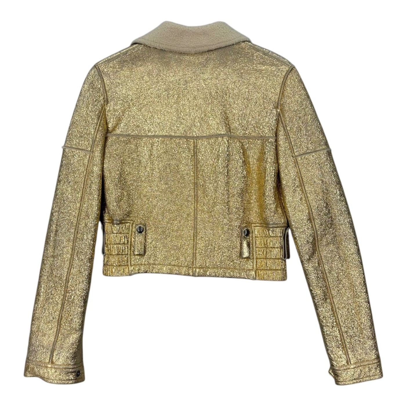 BOTTEGA VENETTA Gold Shimmer Jacket 상세 이미지 1