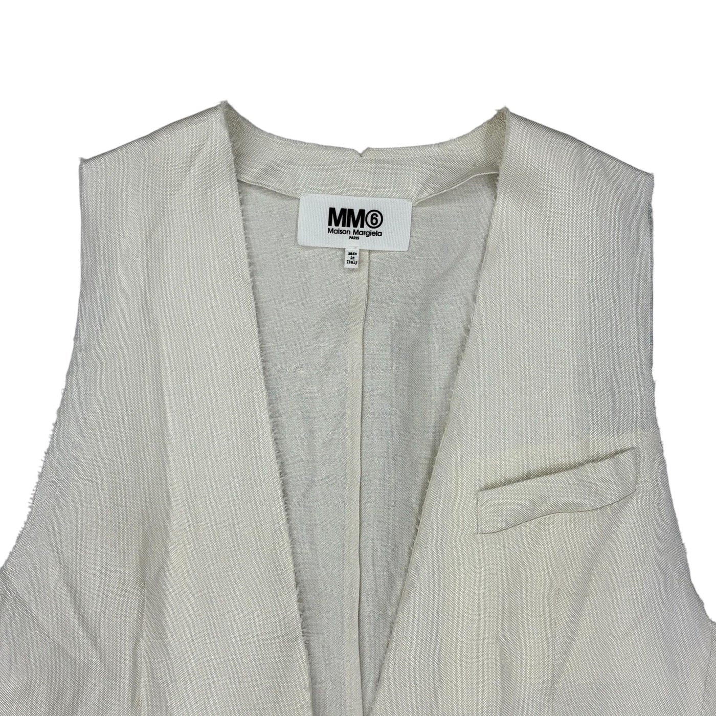 MM6 Masion Margiela Linen Long Vest 상세 이미지 2