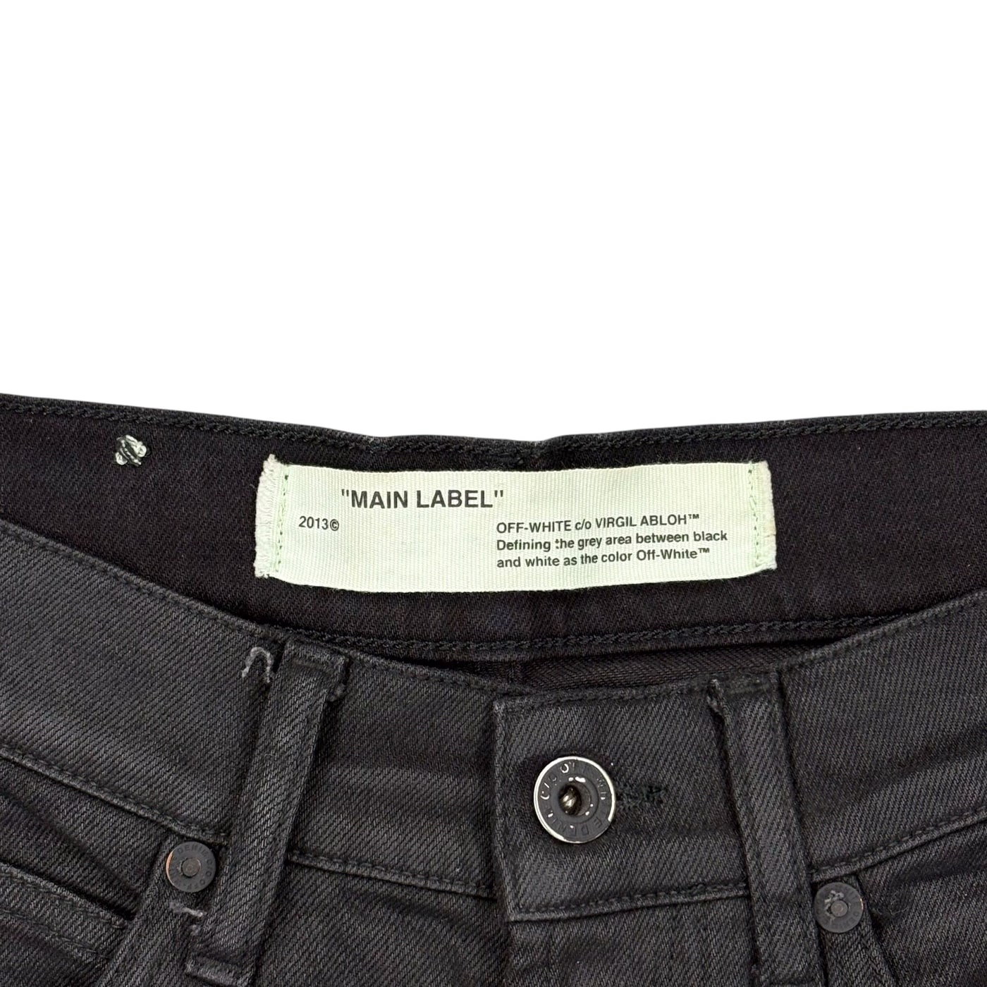 Off-White Mix Rock Slim Denim Black 상세 이미지 3