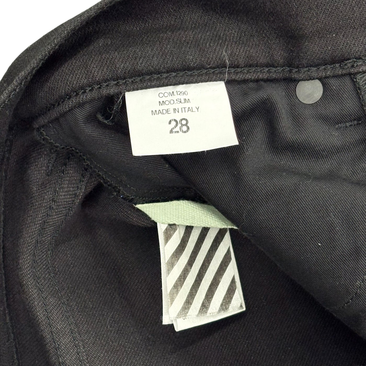 Off-White Mix Rock Slim Denim Black 상세 이미지 6