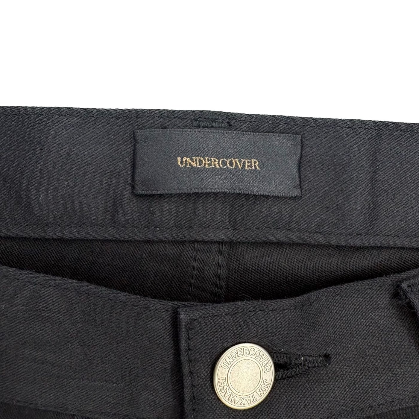 UNDERCOVER Faux Fur Trim Black Pants 상세 이미지 3
