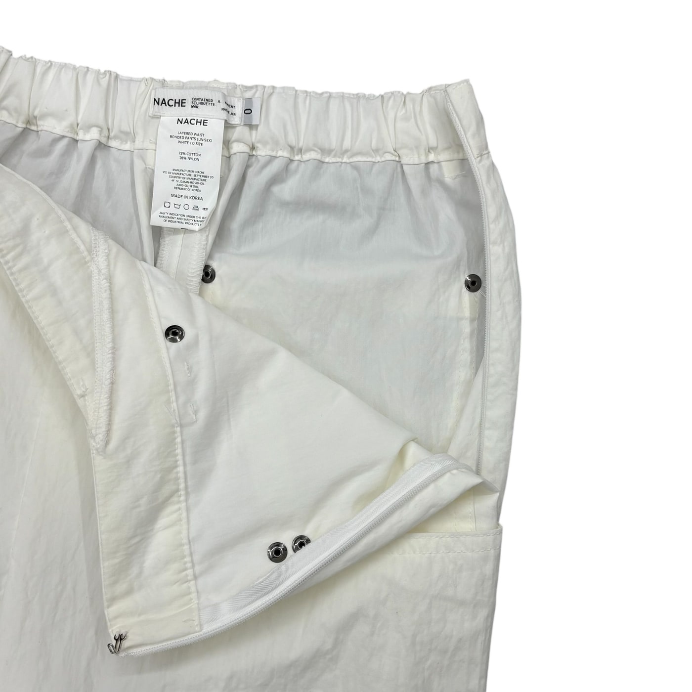 Nache White Cargo Pants 상세 이미지 2