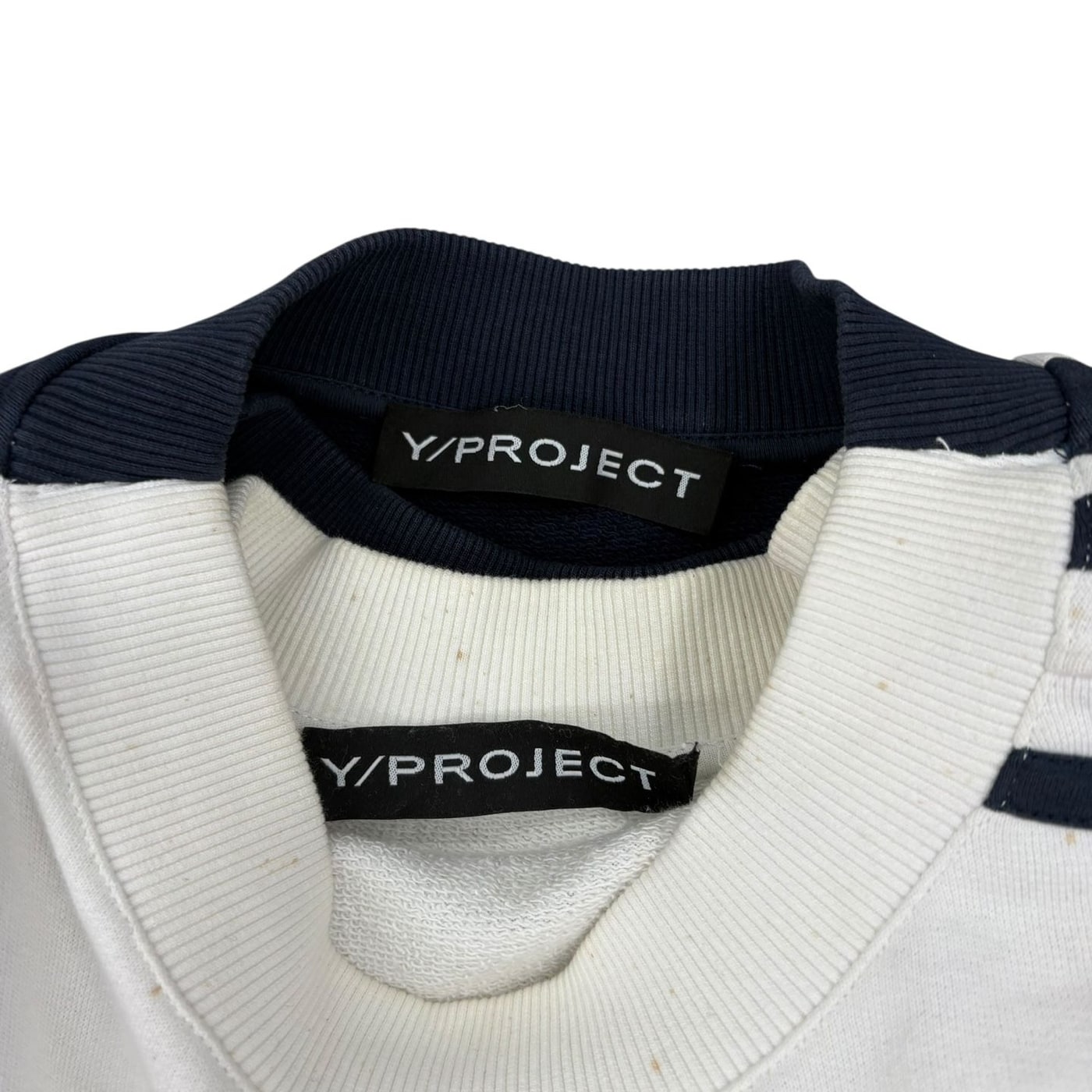 Y/Project AW18 Double Layer Sweatshirt Navy & White 상세 이미지 2