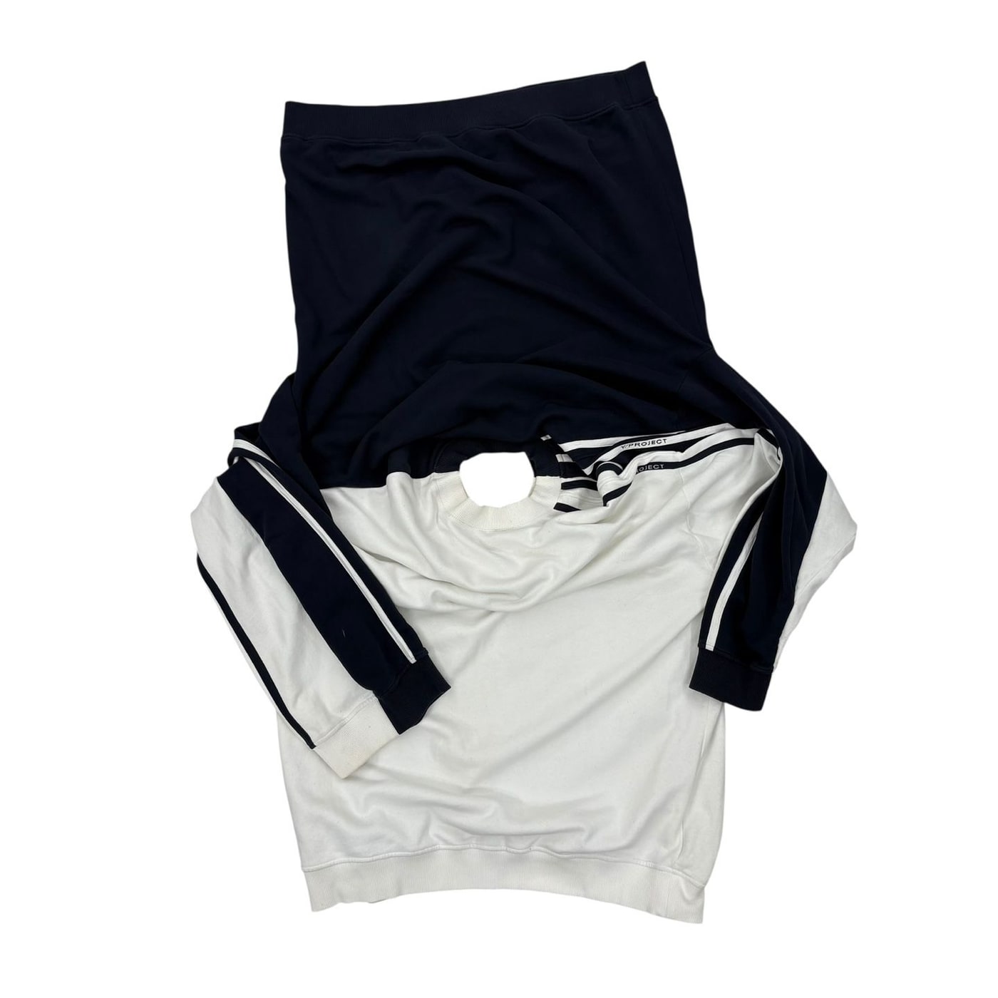 Y/Project AW18 Double Layer Sweatshirt Navy & White 상세 이미지 4