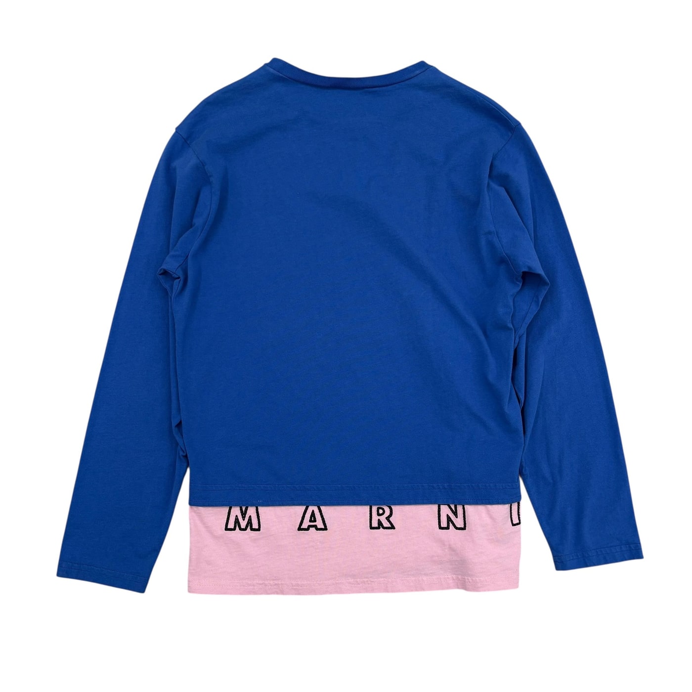 MARNI Blue and Pink Long Sleeve T-Shirt 상세 이미지 1