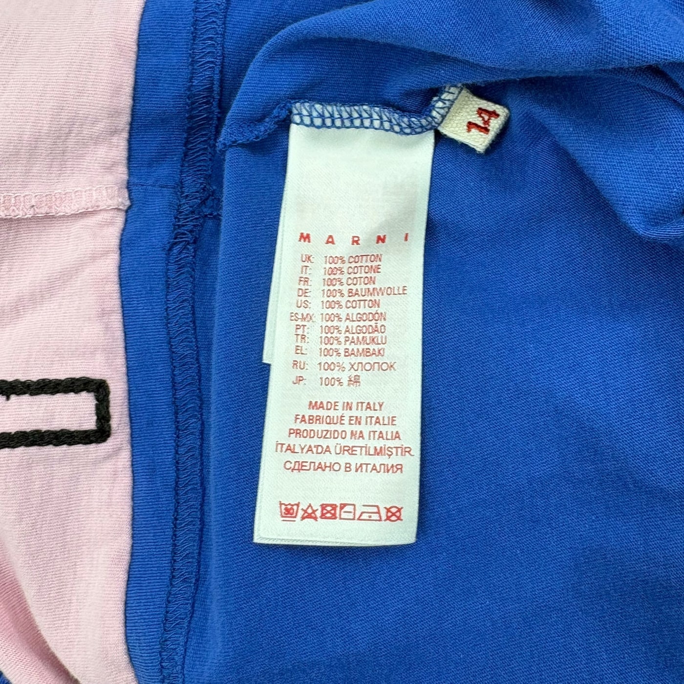 MARNI Blue and Pink Long Sleeve T-Shirt 상세 이미지 2