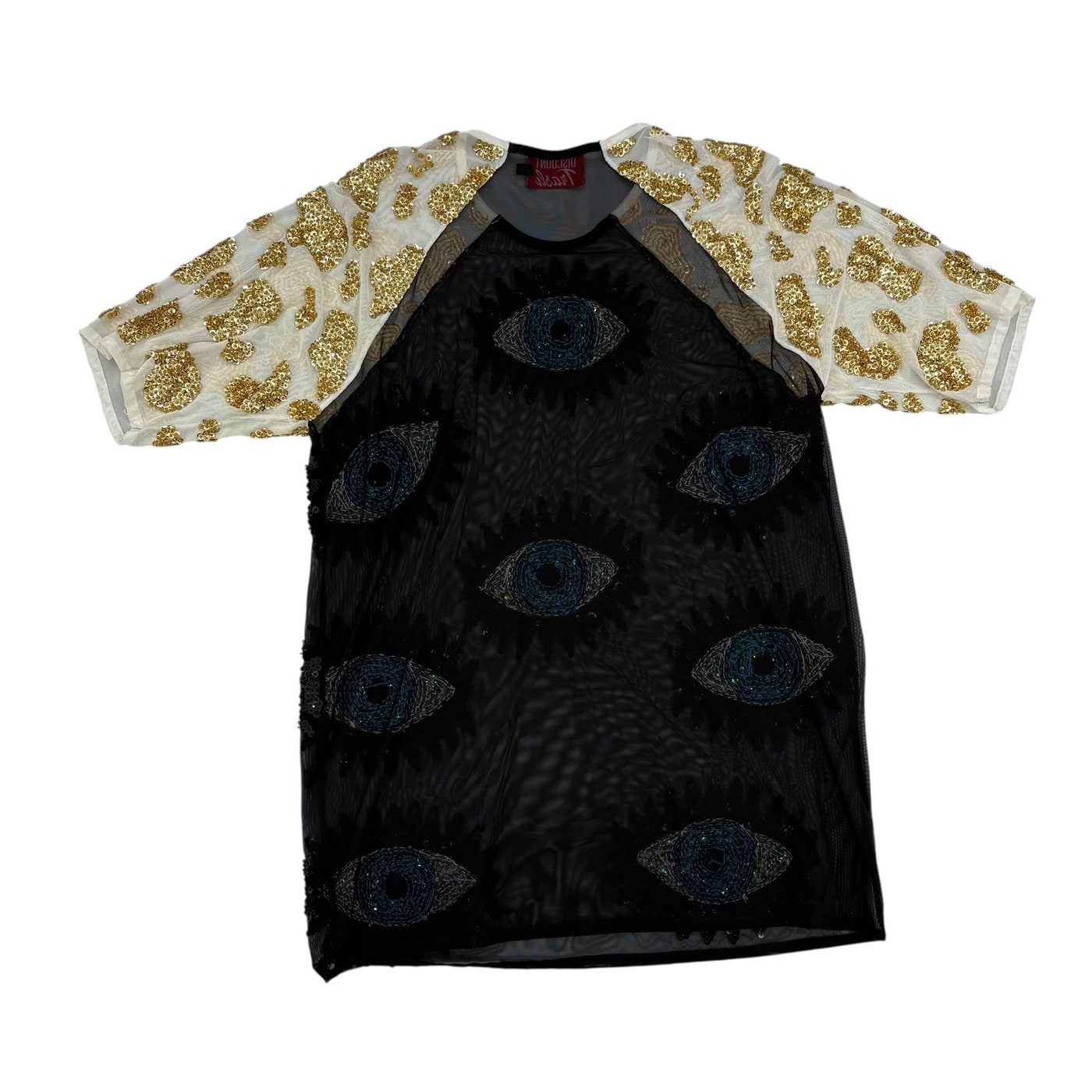 DISCOUNT UNIVERSE Eye Pattern Mesh T-shirt 상세 이미지 1