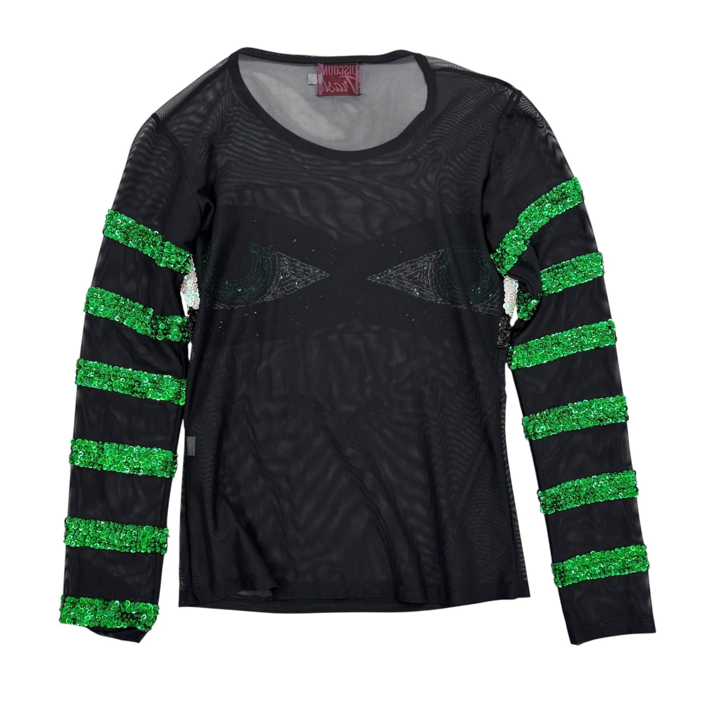 DISCOUNT UNIVERSE Sequin Eye Graphic Long Sleeve Top 상세 이미지 1