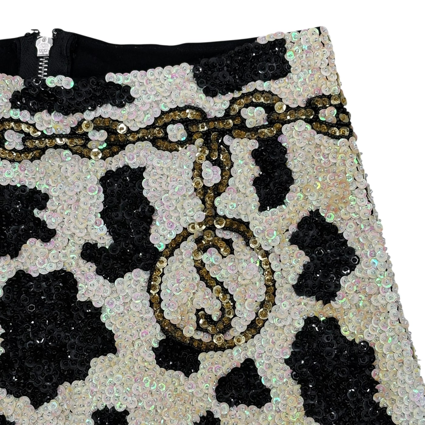 DISCOUNT UNIVERSE Sequin Cow Print Shorts 상세 이미지 2