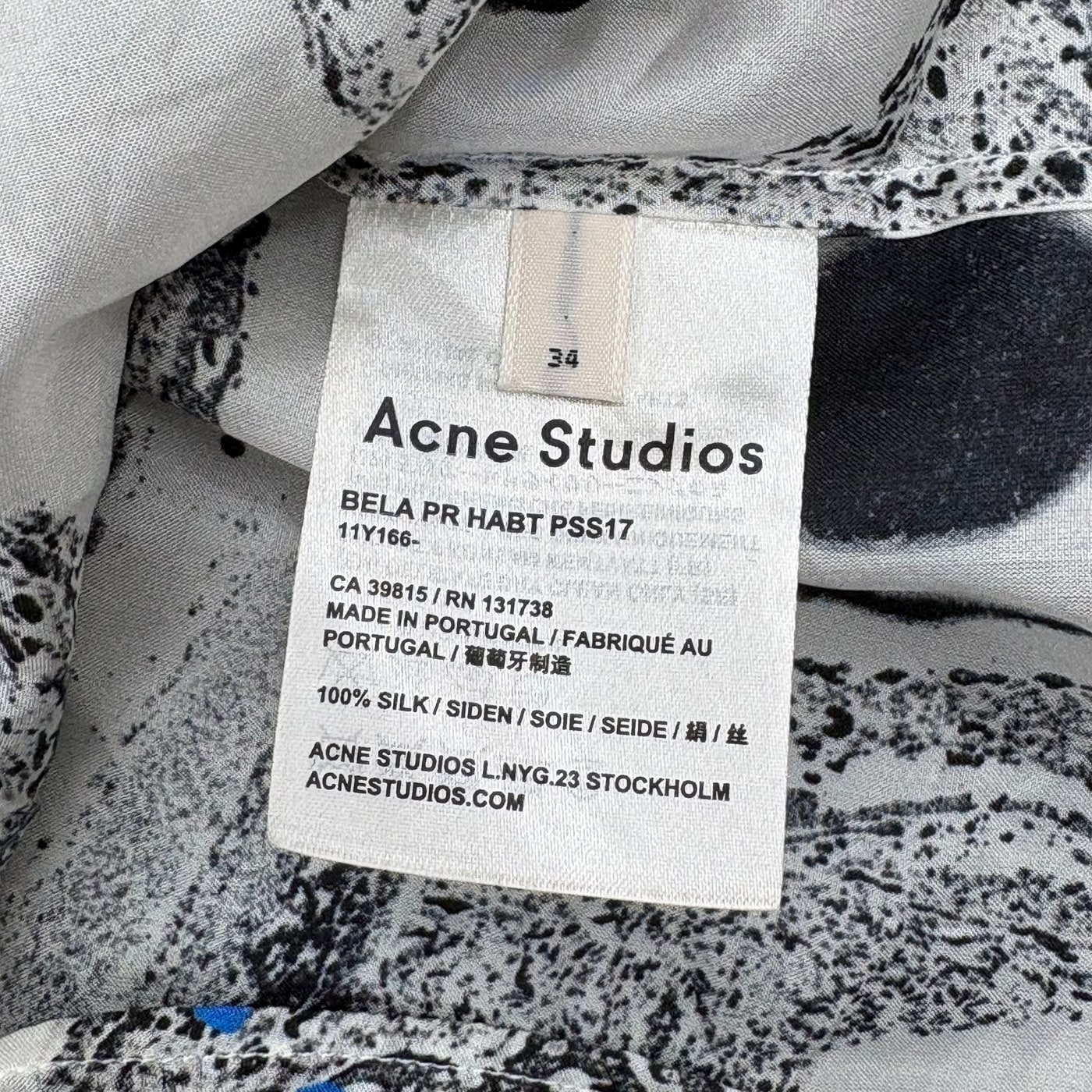 ACNE STUDIOS Abstract Pattern Shirt 상세 이미지 3
