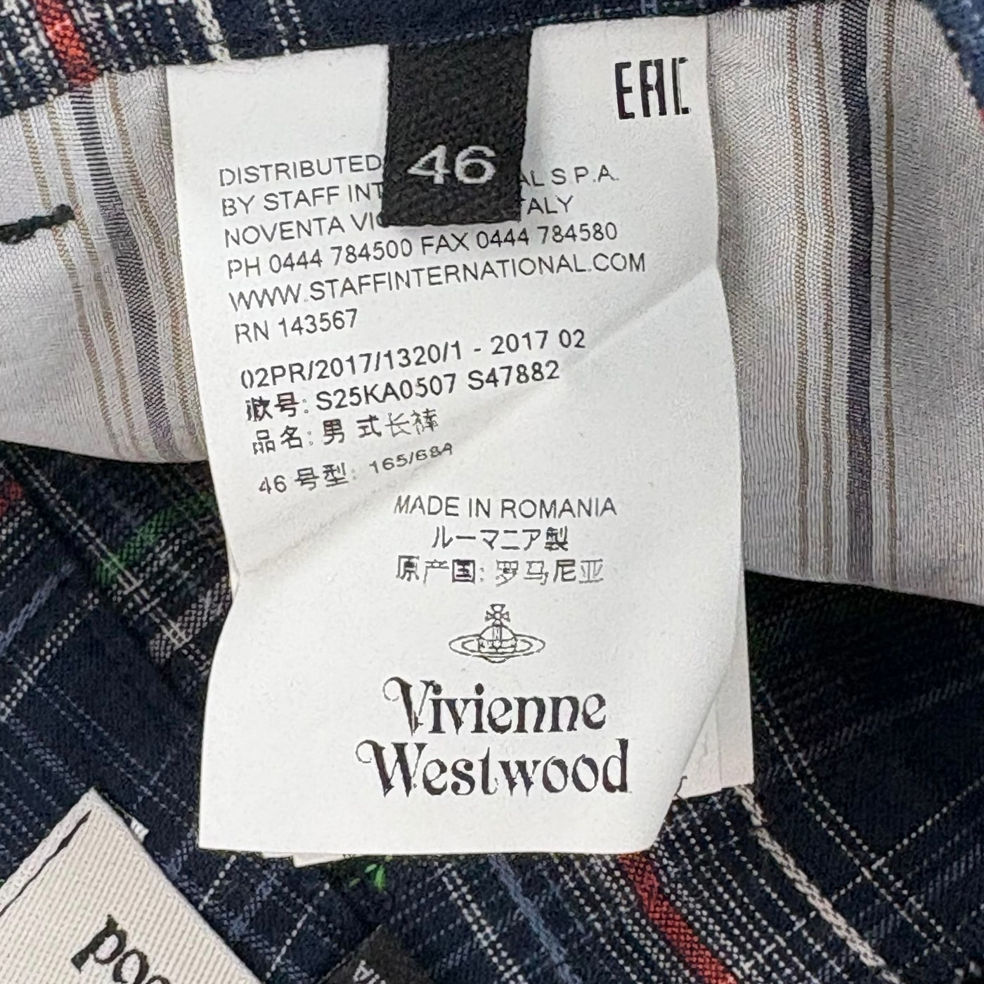 VIVIENNE WESTWOOD Plaid Trousers 상세 이미지 4