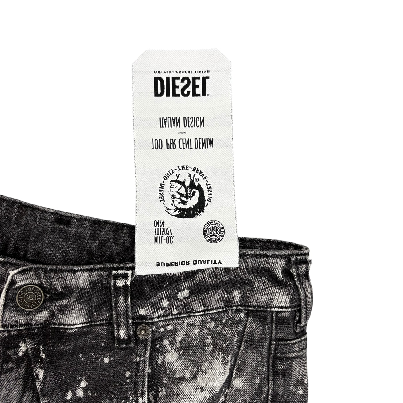 DIESEL Black and White Jeans 상세 이미지 4