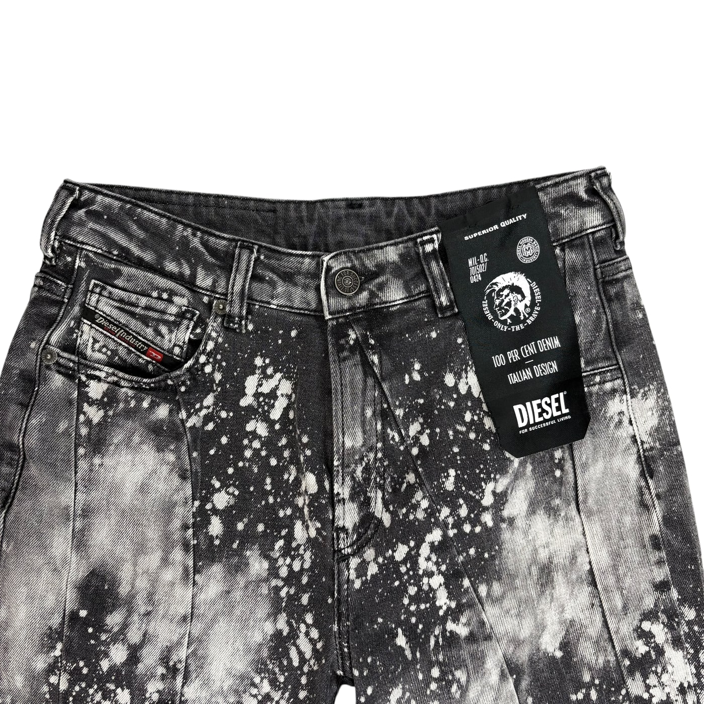 DIESEL Black and White Jeans 상세 이미지 2