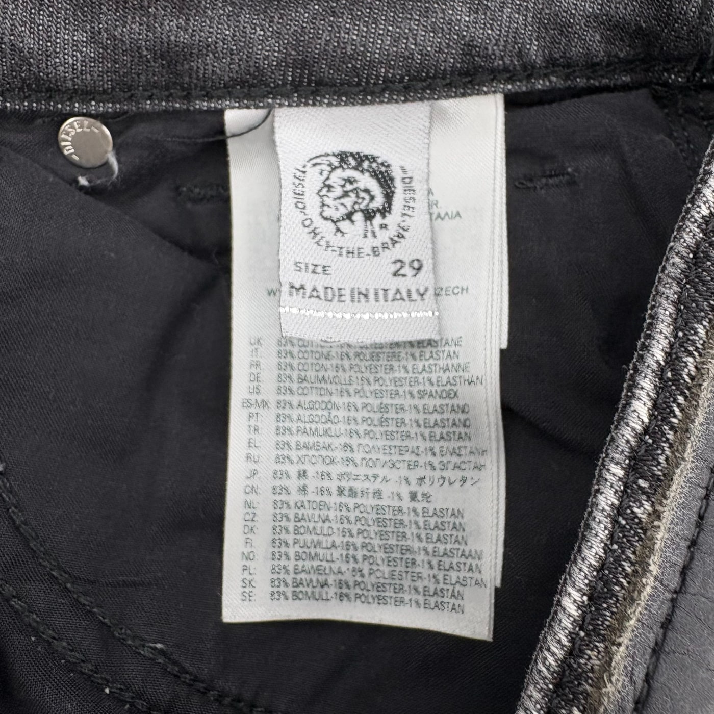 DIESEL Black and White Jeans 상세 이미지 6