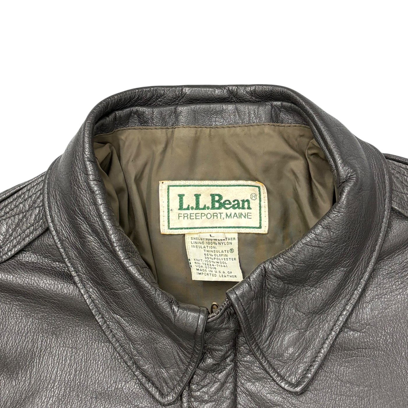 LL Bean Leather Jacket 상세 이미지 3