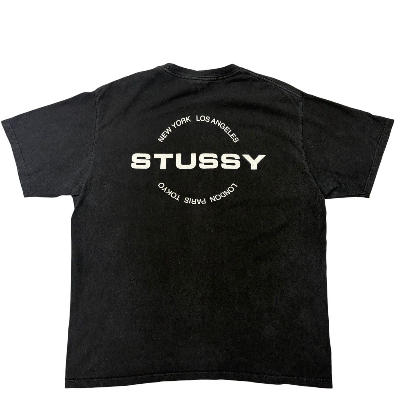 STUSSY Black T-Shirt 상세 이미지 1