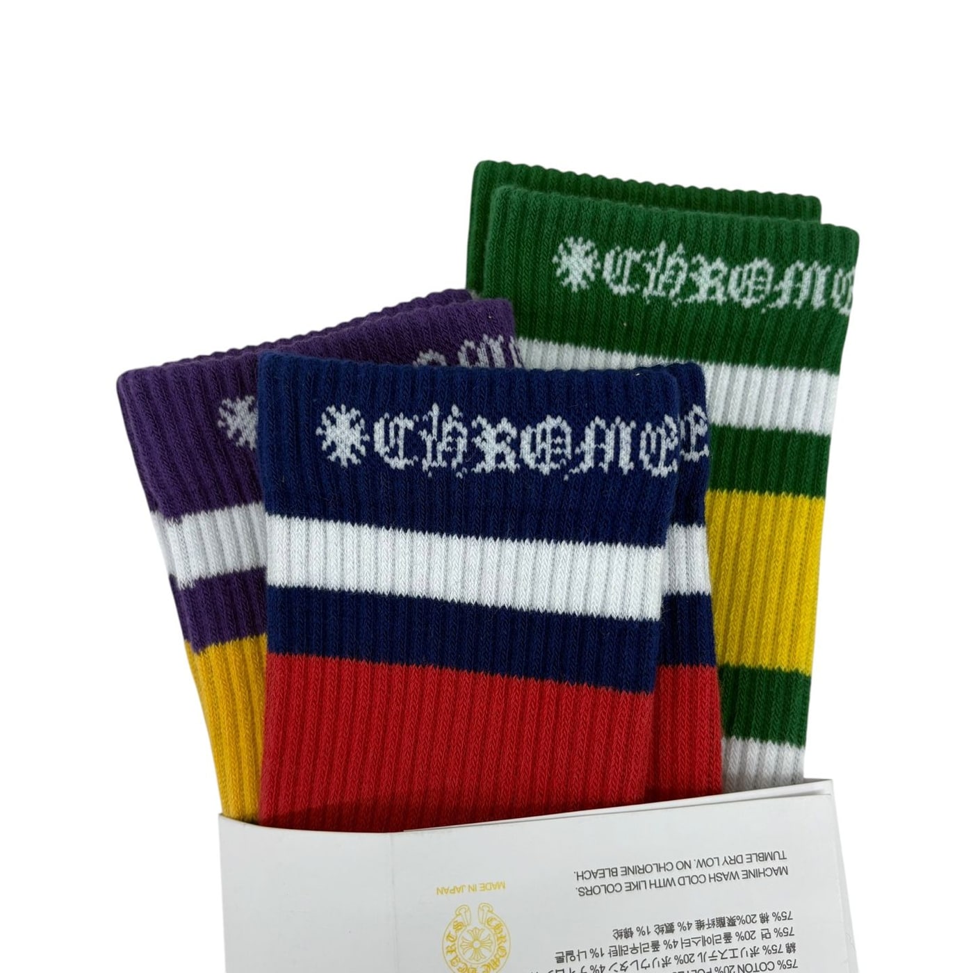 CHROME HEARTS Colorful Striped Socks 상세 이미지 1