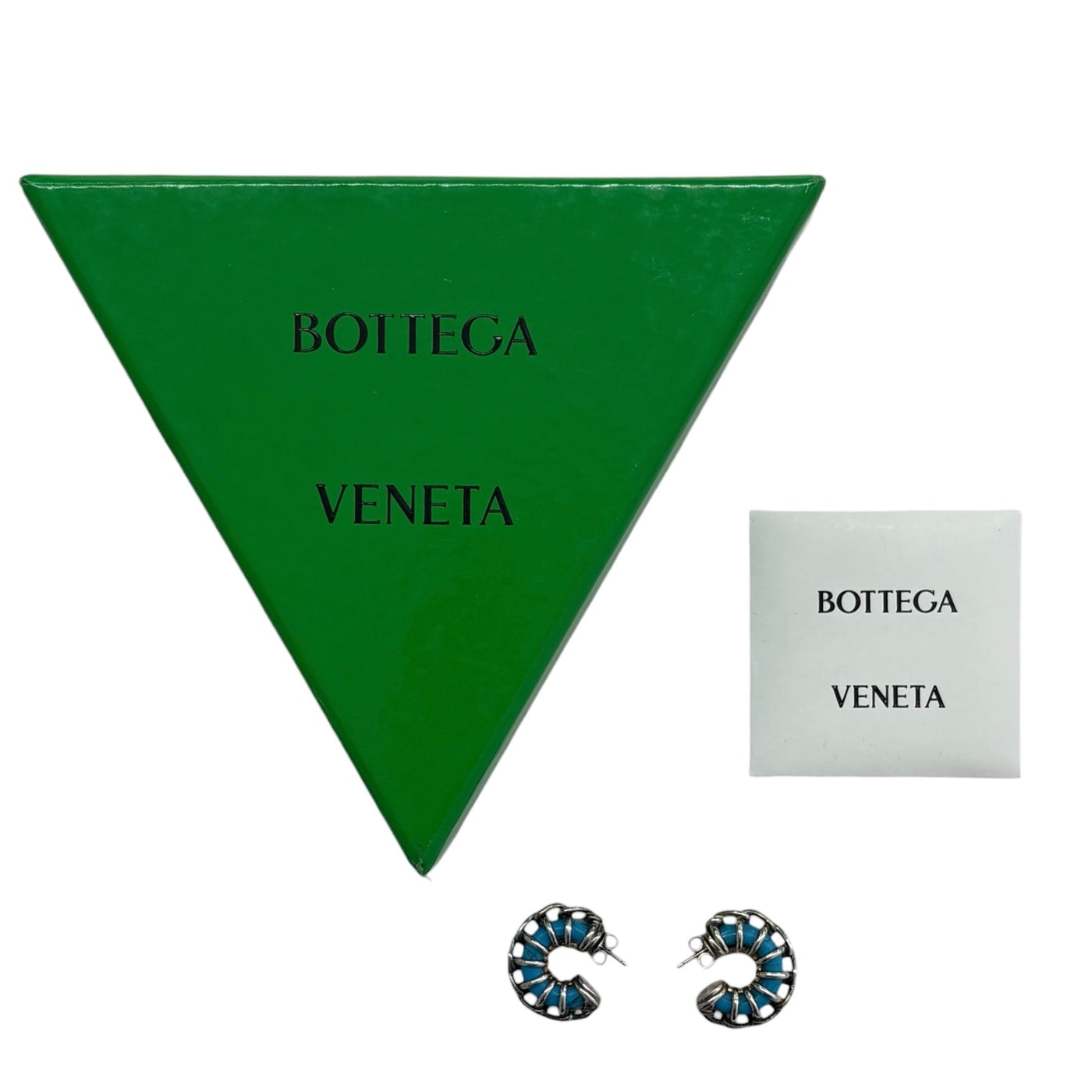 BOTTEGA VENETA Turquoise Spiral Earrings 상세 이미지 1