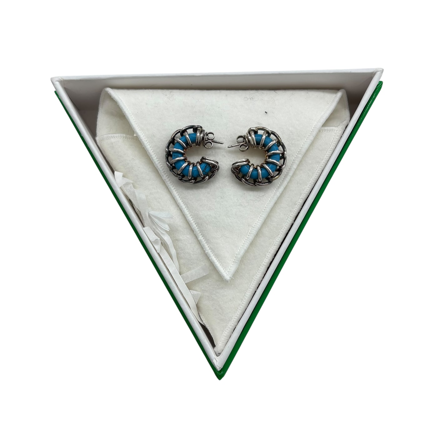 BOTTEGA VENETA Turquoise Spiral Earrings 상세 이미지 2